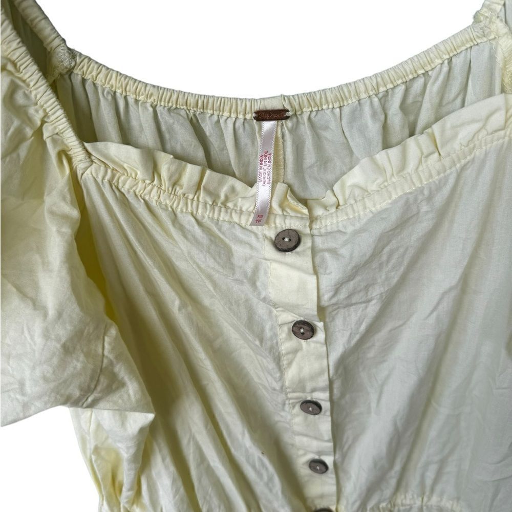Free People A Sight For Sore Eyes Romper light yellow XS - Picture 4 of 5